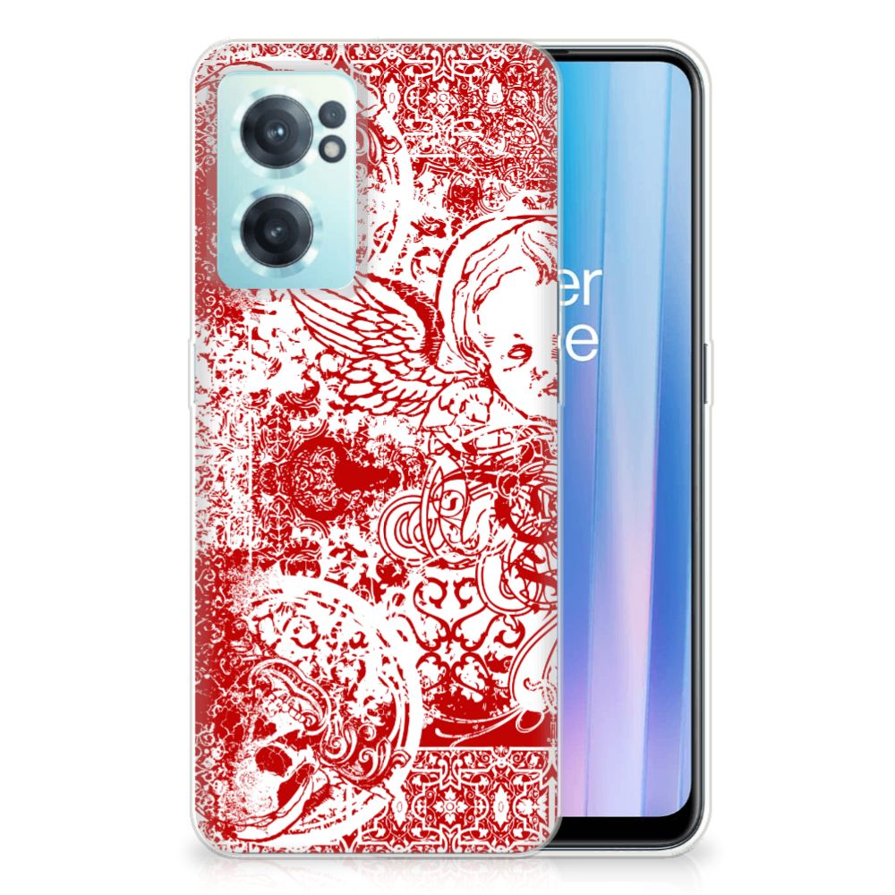 Silicone Back Case OnePlus Nord CE 2 5G Angel Skull Rood B2C Telecom