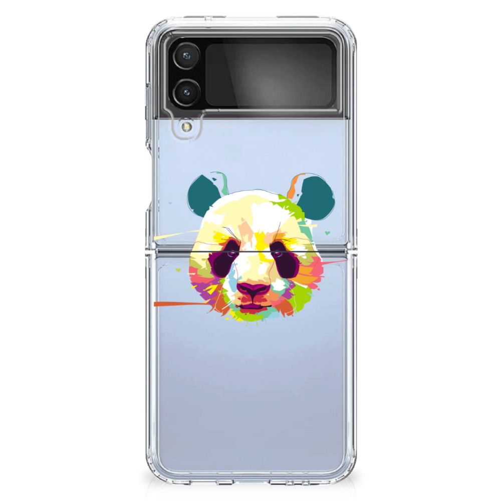Samsung Galaxy Z Flip 4 Telefoonhoesje met Naam Panda Color
