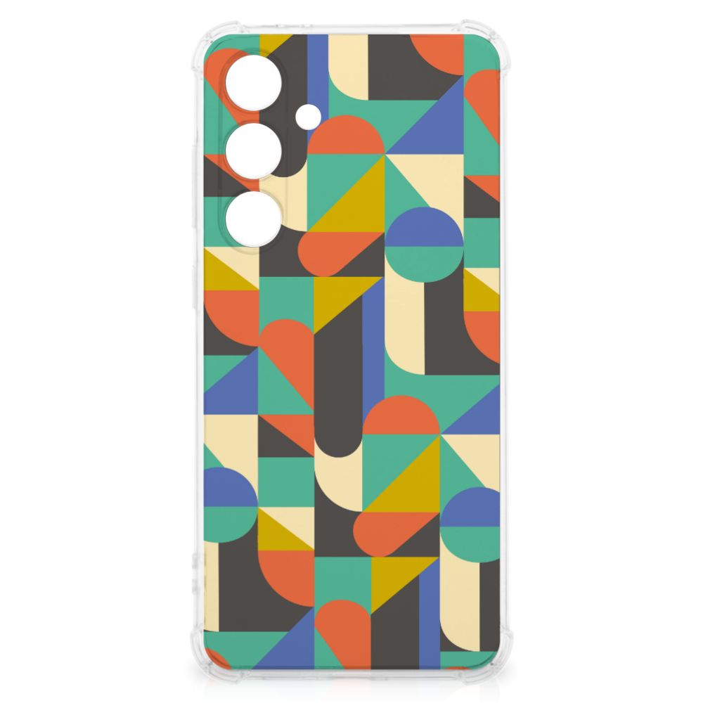Samsung Galaxy S24 FE Doorzichtige Silicone Hoesje Funky Retro