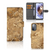 Motorola Moto G31 | G41 Bookcase Marmer Creme met luxe marmerdesign en binnenvak voor pasjes.
