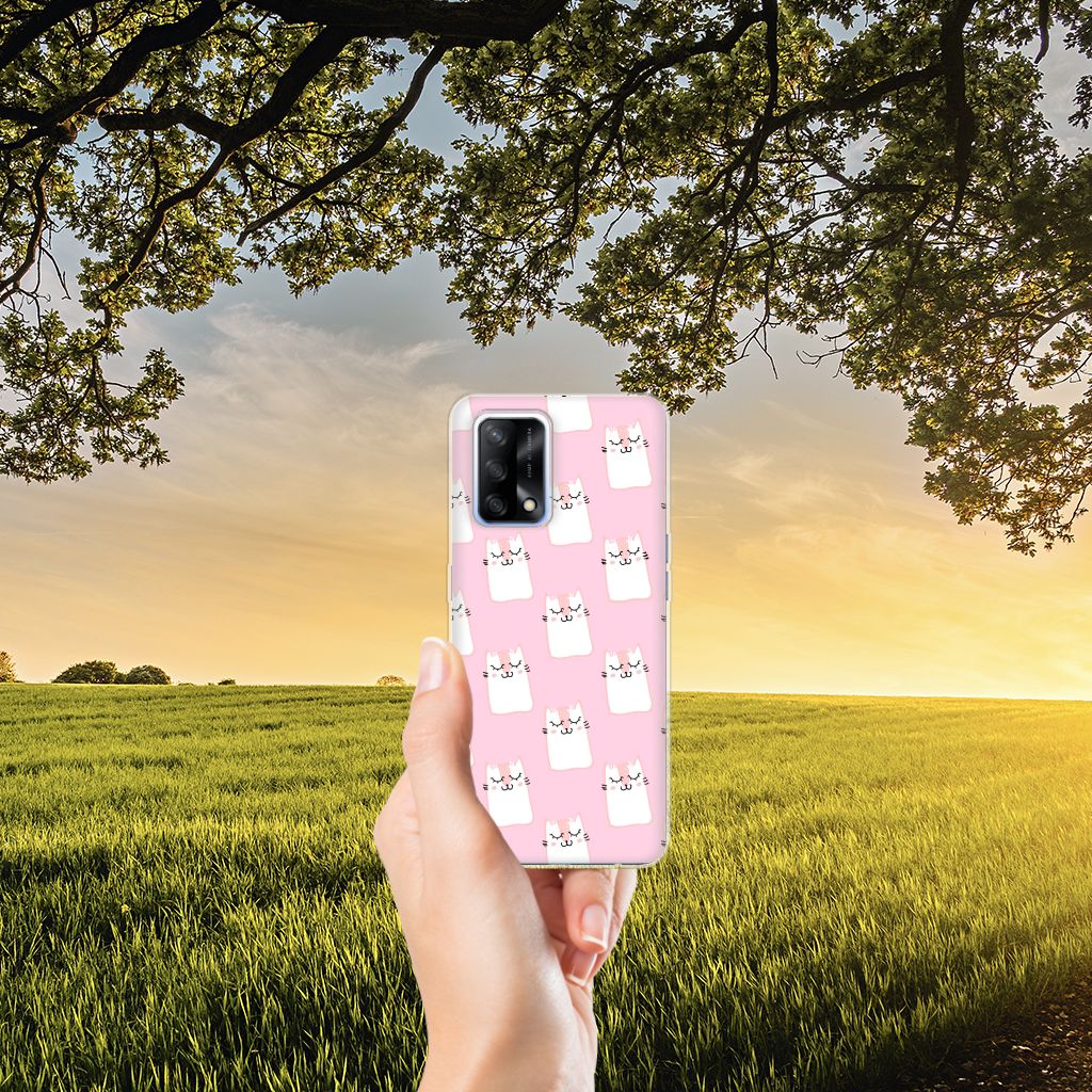 OPPO A74 4G TPU Hoesje Sleeping Cats B2C Telecom