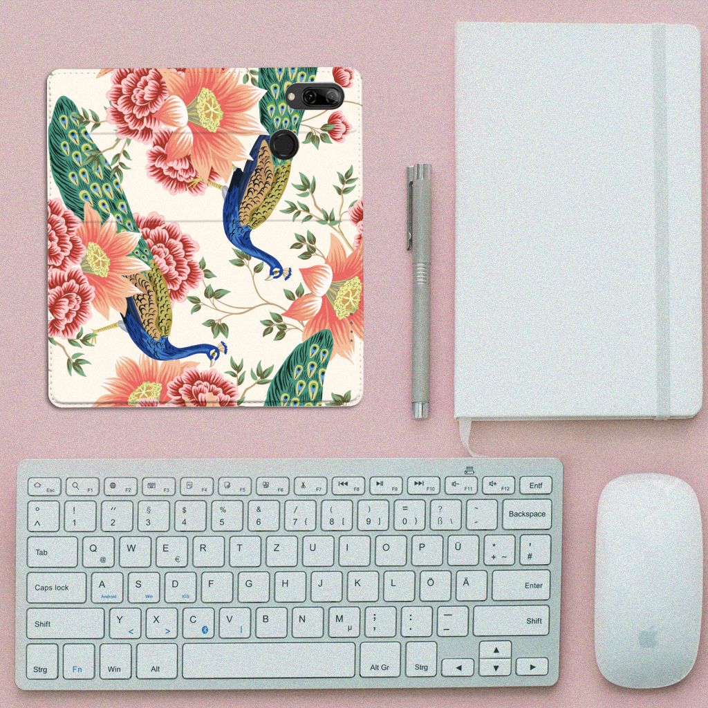 Hoesje maken voor Huawei P Smart (2019) Pink Peacock - B2C Telecom