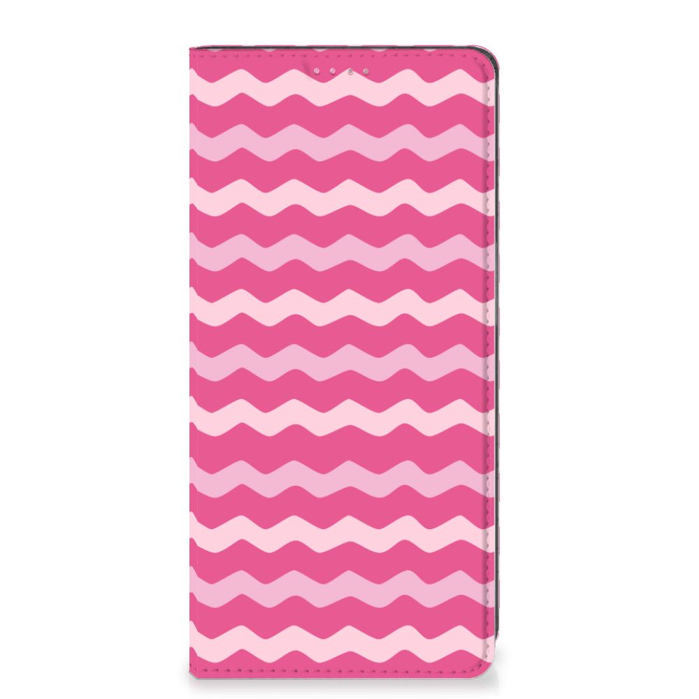 OPPO A54 5G | A74 5G | A93 5G Hoesje met Magneet Waves Pink - B2C Telecom