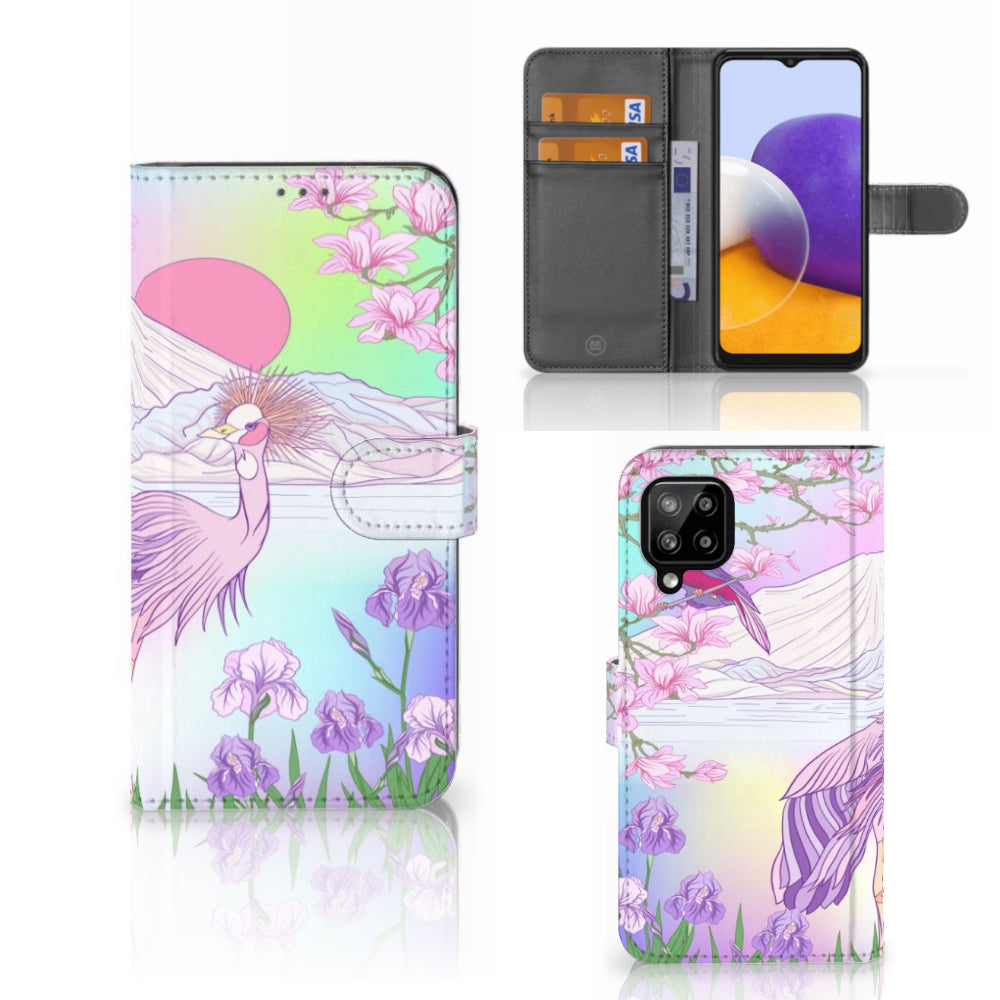 Samsung Galaxy A22 4G | M22 Telefoonhoesje met Pasjes Bird