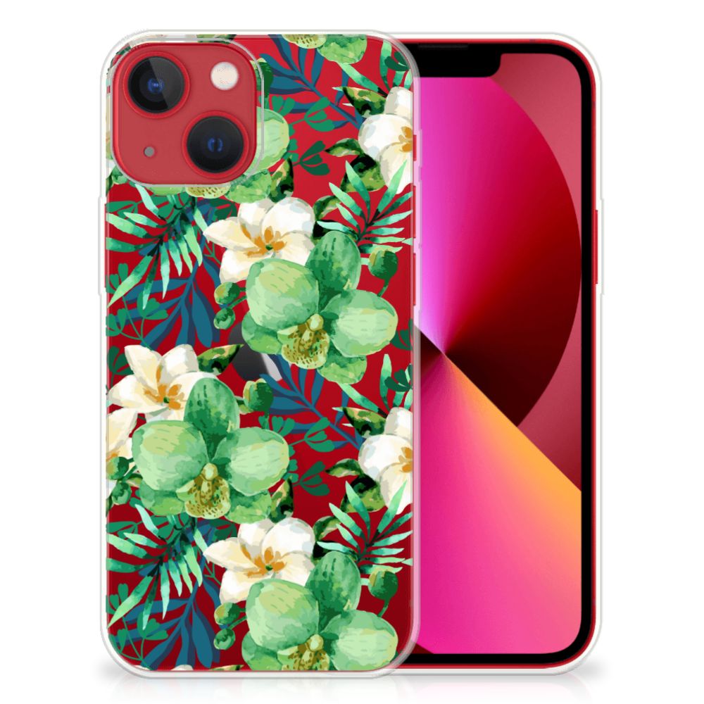 Apple iPhone 13 TPU Case Orchidee Groen B2C Telecom