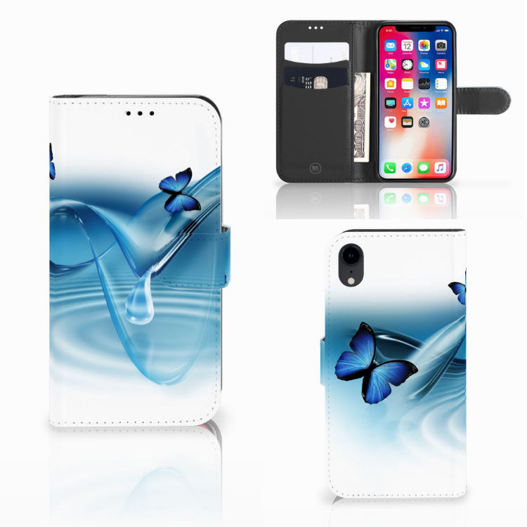 Apple iPhone Xr Telefoonhoesje met Pasjes Vlinders