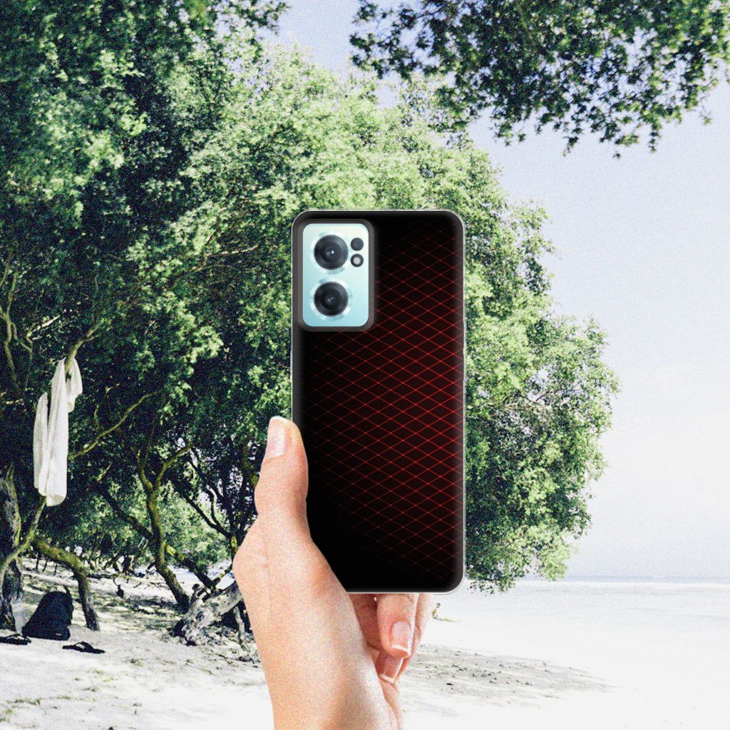 OnePlus Nord CE 2 5G TPU bumper Geruit Rood B2C Telecom