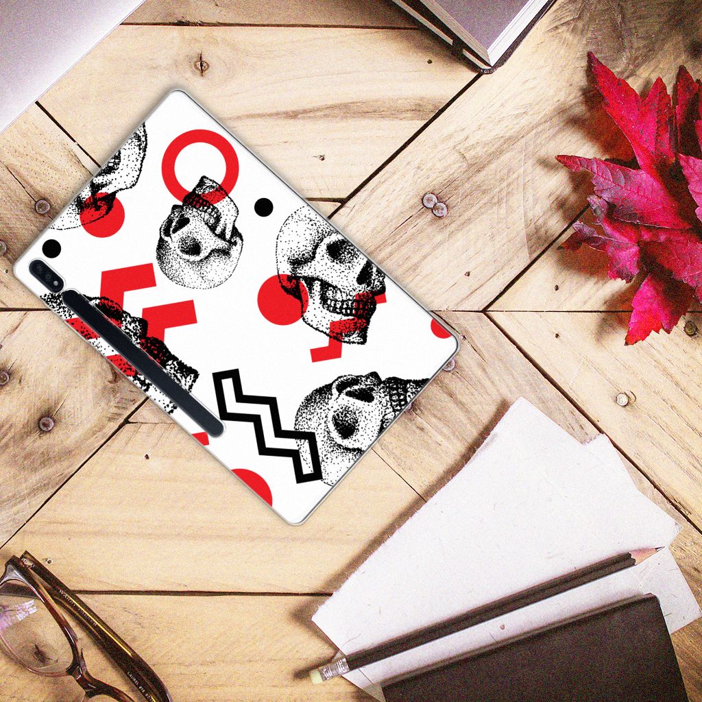 Tablet BackCover Samsung Galaxy Tab S7 Plus | S8 Plus Skull Red - B2C Telecom