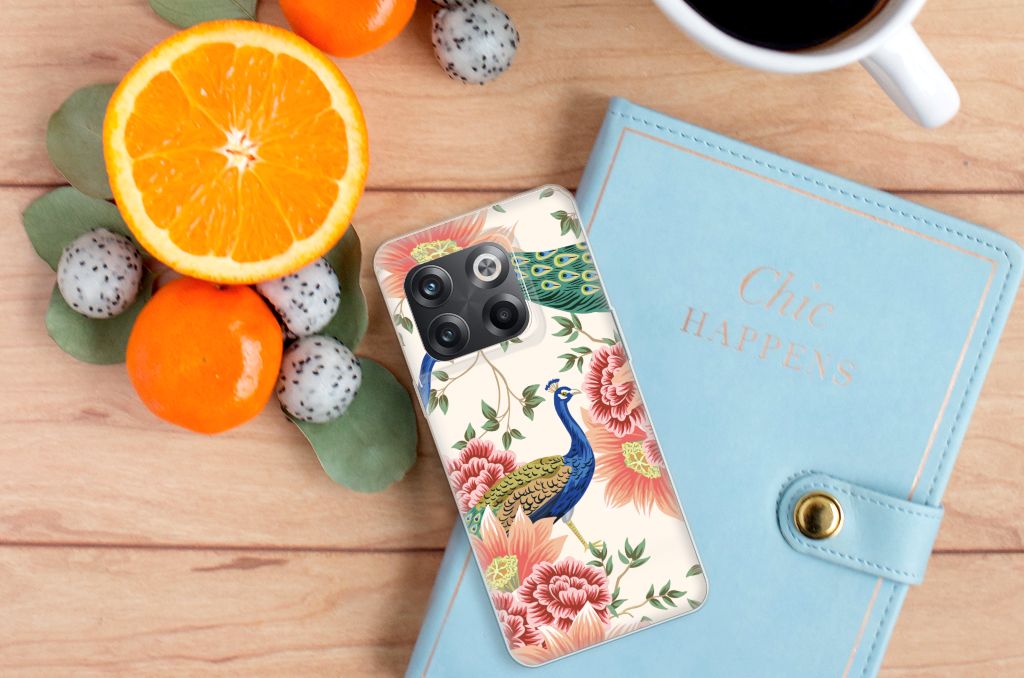 TPU Hoesje voor OnePlus 10T Pink Peacock B2C Telecom