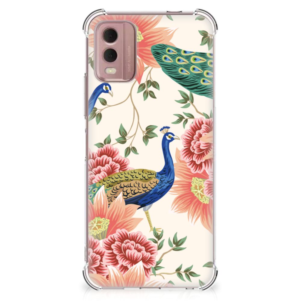 Case Anti-shock voor Nokia C32 Pink Peacock B2C Telecom