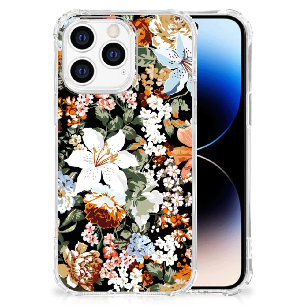 Case voor iPhone 14 Pro Dark Flowers B2C Telecom