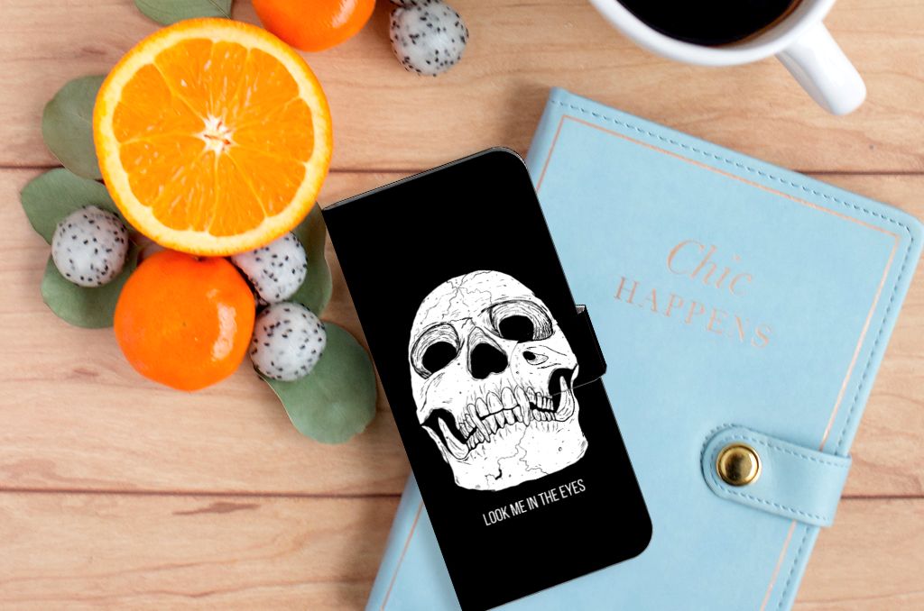 Telefoonhoesje met Naam Motorola Edge 20 Lite Skull Eyes