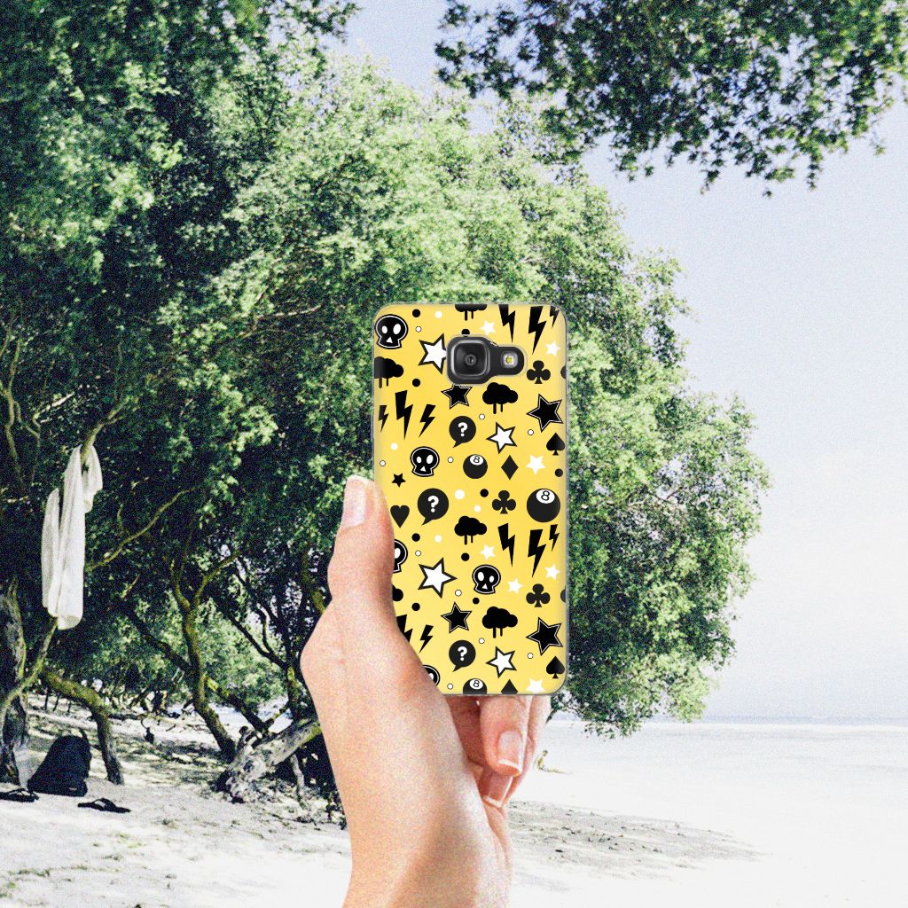 Silicone Back Case Samsung Galaxy A3 2016 Punk Geel