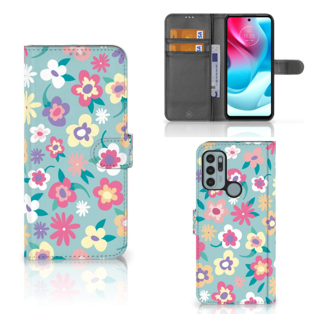 Motorola Moto G60s Hoesje Flower Power