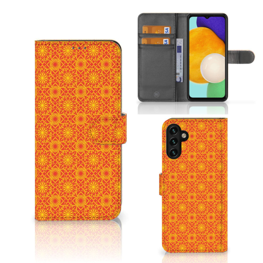 Samsung Galaxy A04s | Samsung Galaxy A13 5G Telefoon Hoesje Batik Oranje