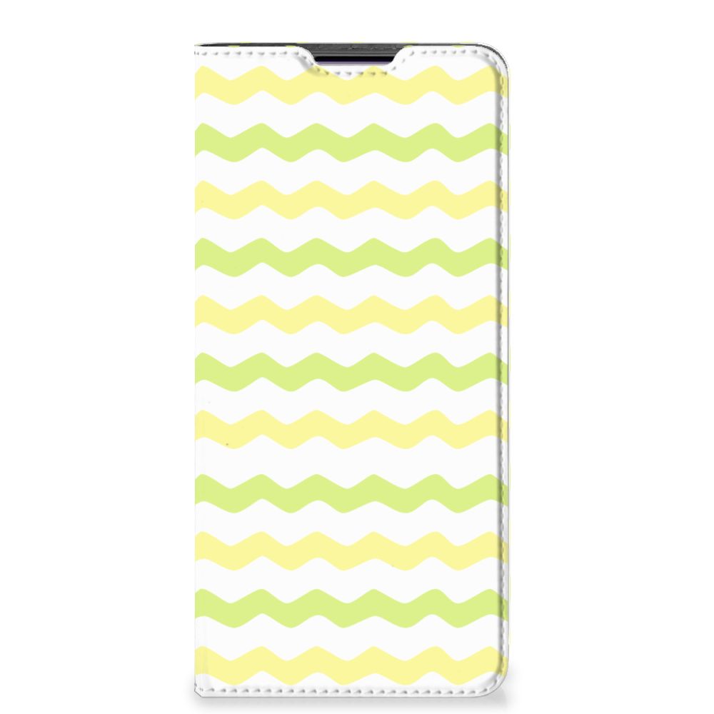 Motorola Edge 30 Pro Hoesje met Magneet Waves Yellow - B2C Telecom