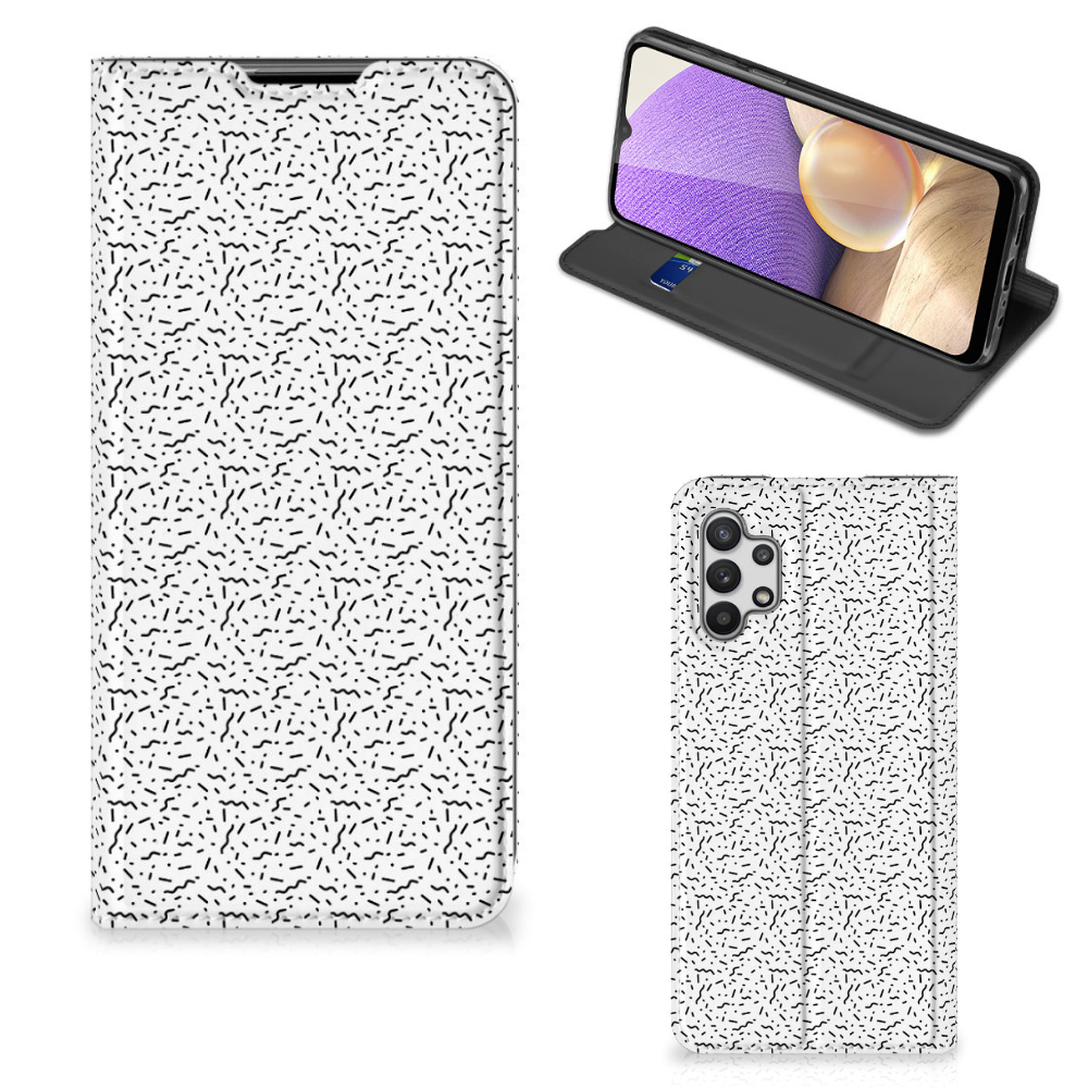 Samsung Galaxy A32 5G Hoesje met Magneet Stripes Dots - B2C Telecom