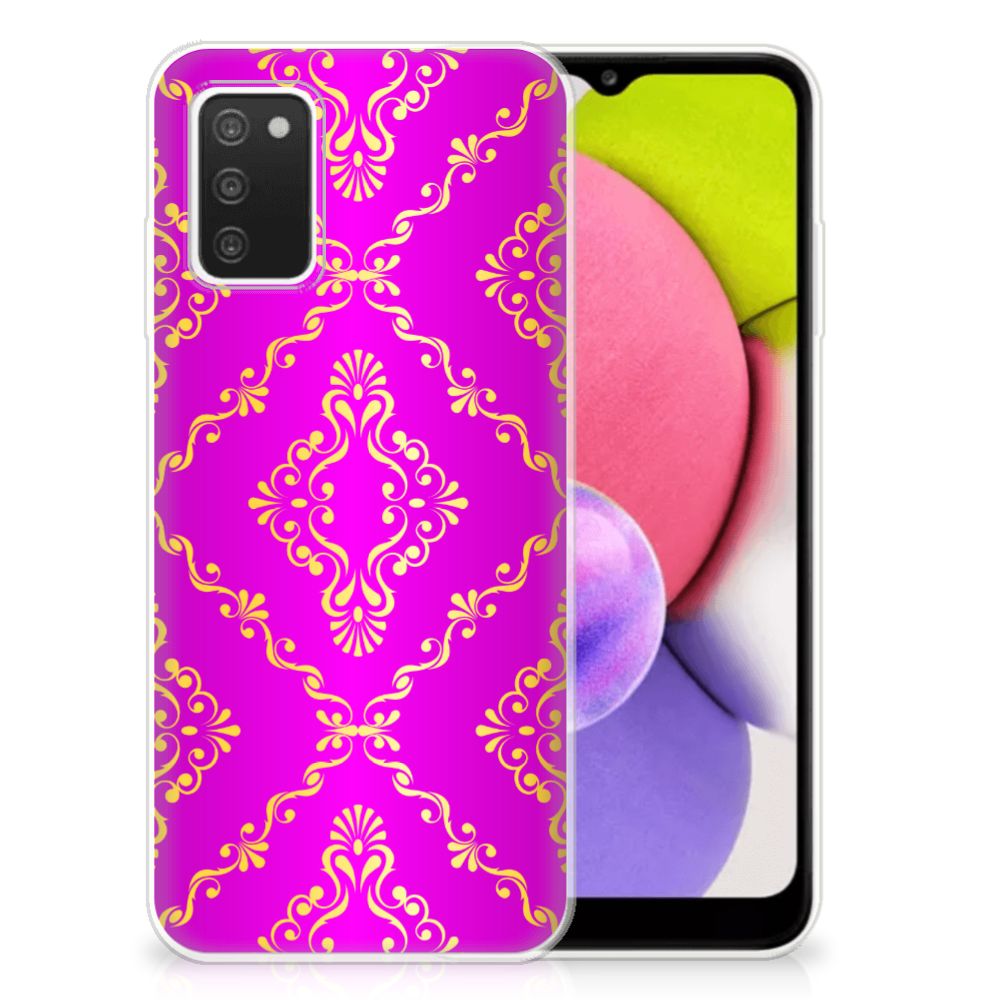 Siliconen Hoesje Samsung Galaxy A03S Barok Roze B2C Telecom