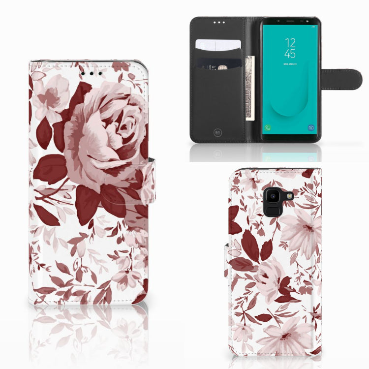 Hoesje Samsung Galaxy J6 2018 Watercolor Flowers