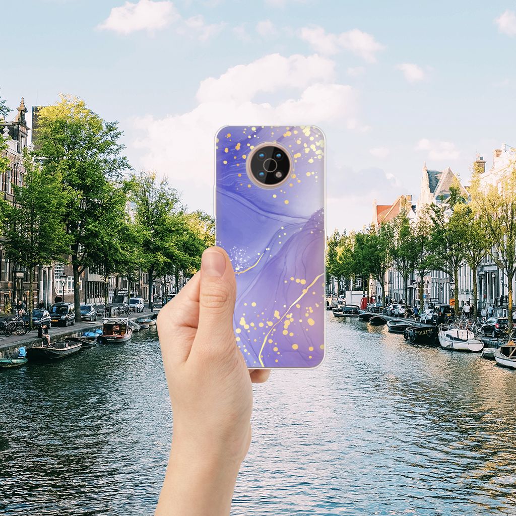 Hoesje maken voor Nokia G50 Watercolor Paars