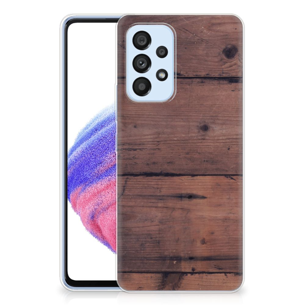 Samsung Galaxy A53 5G Bumper Hoesje Old Wood