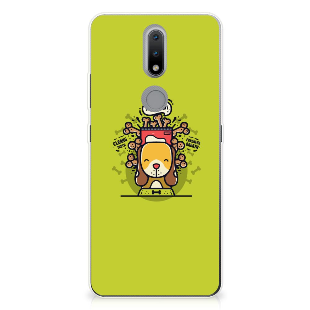 Nokia 2.4 Telefoonhoesje met Naam Doggy Biscuit B2C Telecom