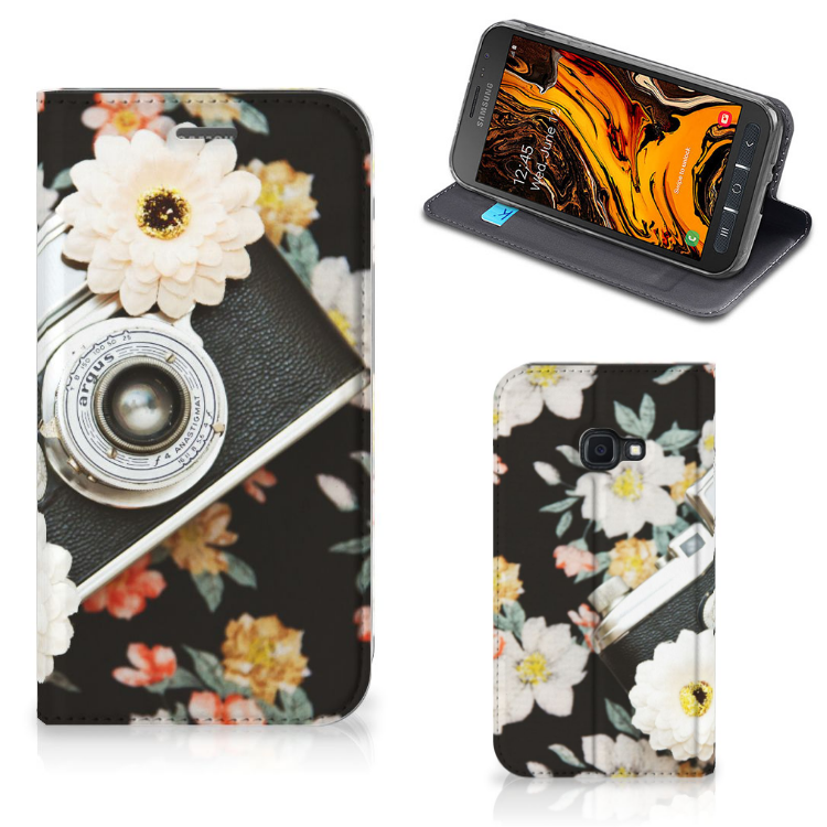 Samsung Galaxy Xcover 4s Stand Case Vintage Camera