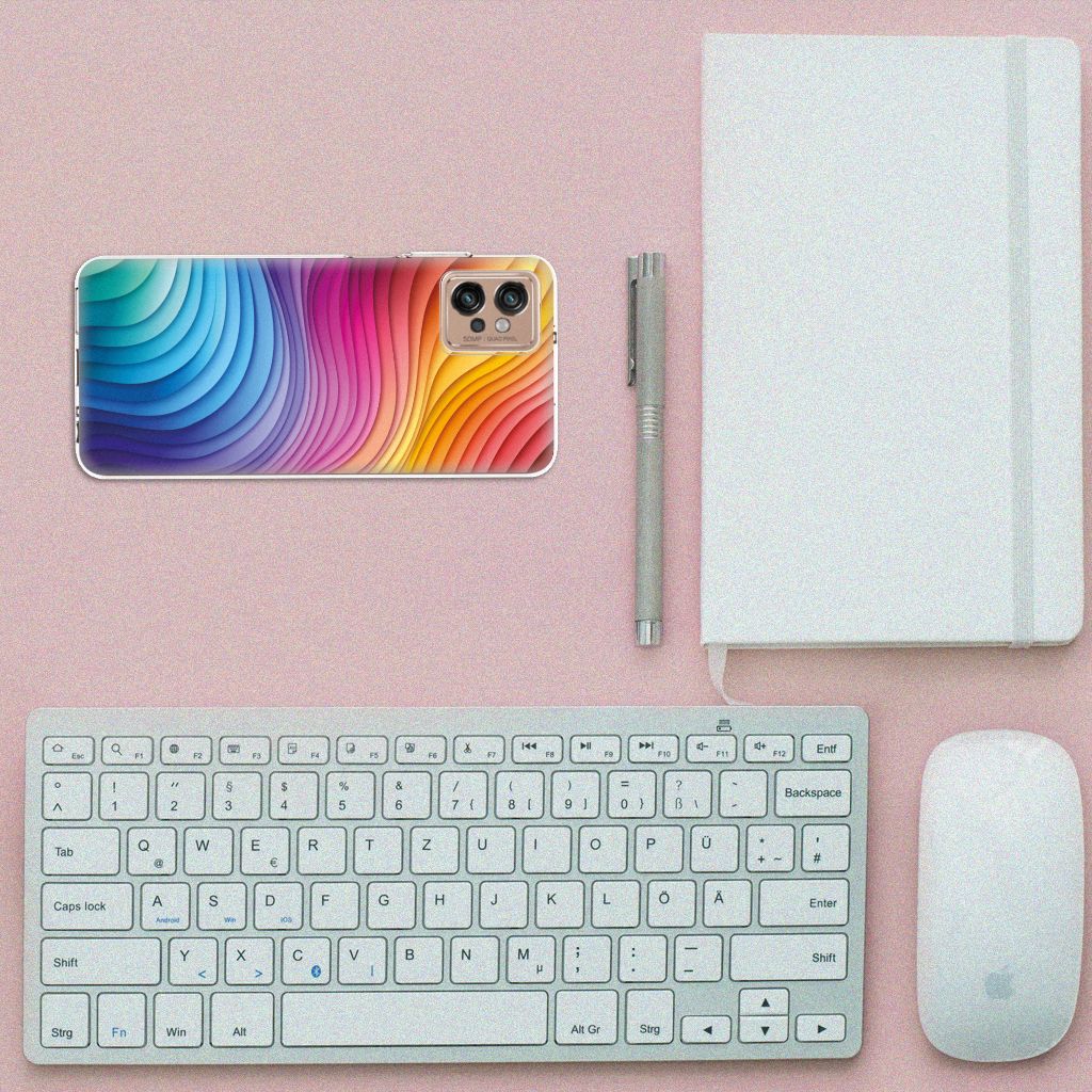 TPU Hoesje voor Motorola Moto G32 Regenboog