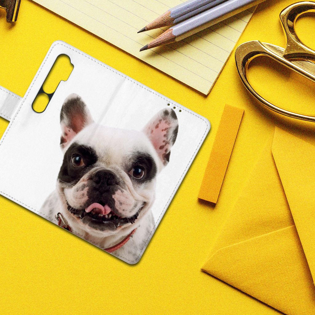 Xiaomi Mi Note 10 Pro Telefoonhoesje met Pasjes Franse Bulldog