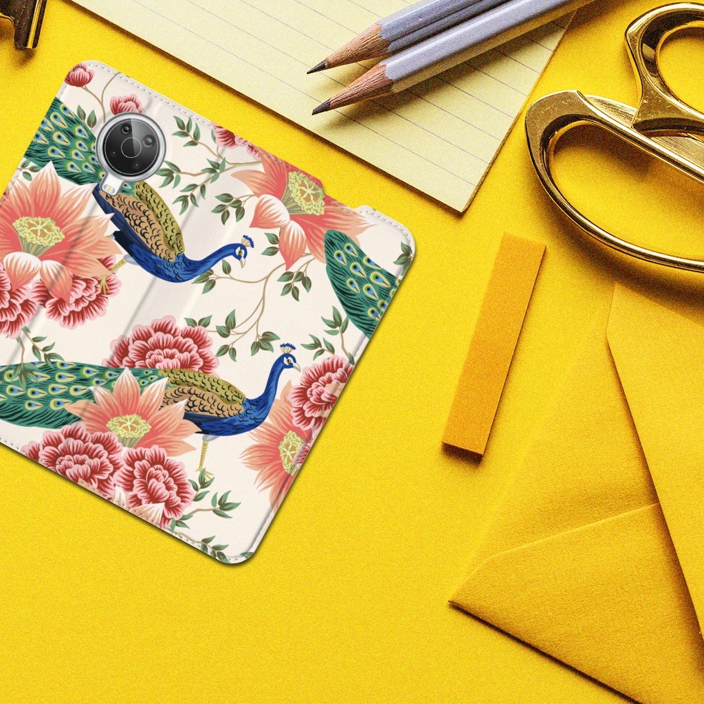 Hoesje maken voor Nokia G10 | G20 Pink Peacock - B2C Telecom