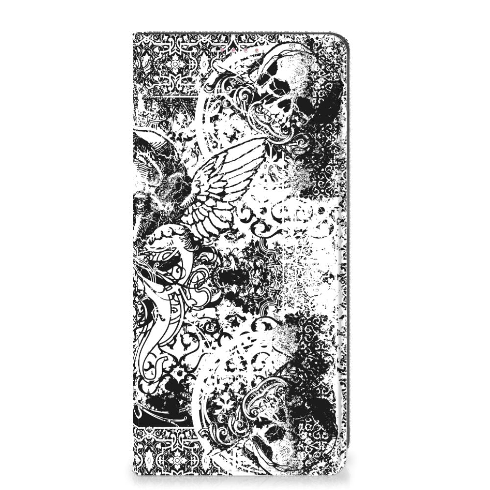 Mobiel BookCase OPPO A54 5G | A74 5G | A93 5G Skulls Angel - B2C Telecom