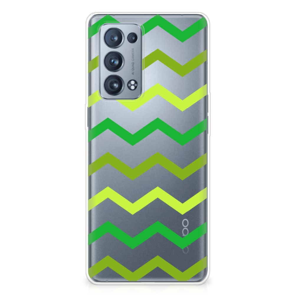 OPPO Reno 6 Pro Plus 5G TPU bumper Zigzag Groen