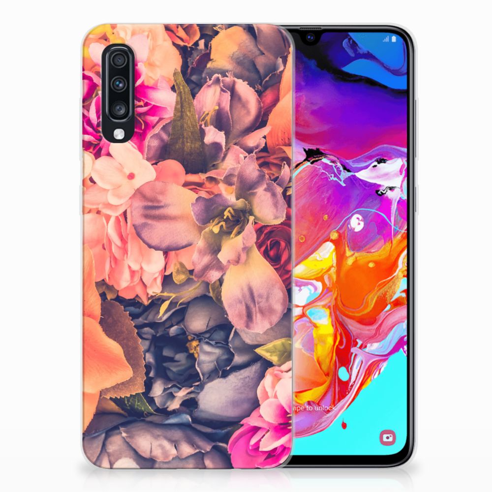 Samsung Galaxy A70 TPU Case Bosje Bloemen