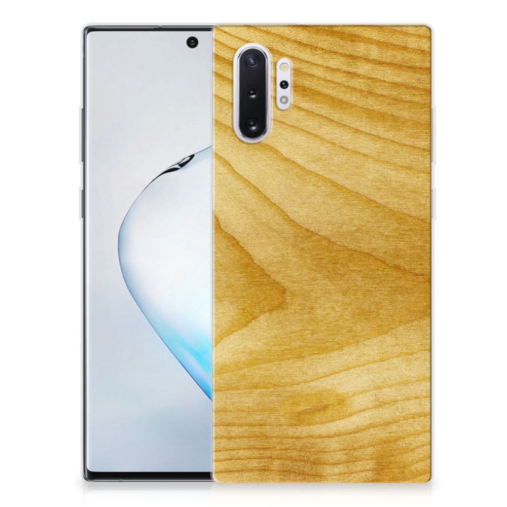 Samsung Galaxy Note 10 Plus Bumper Hoesje Licht Hout