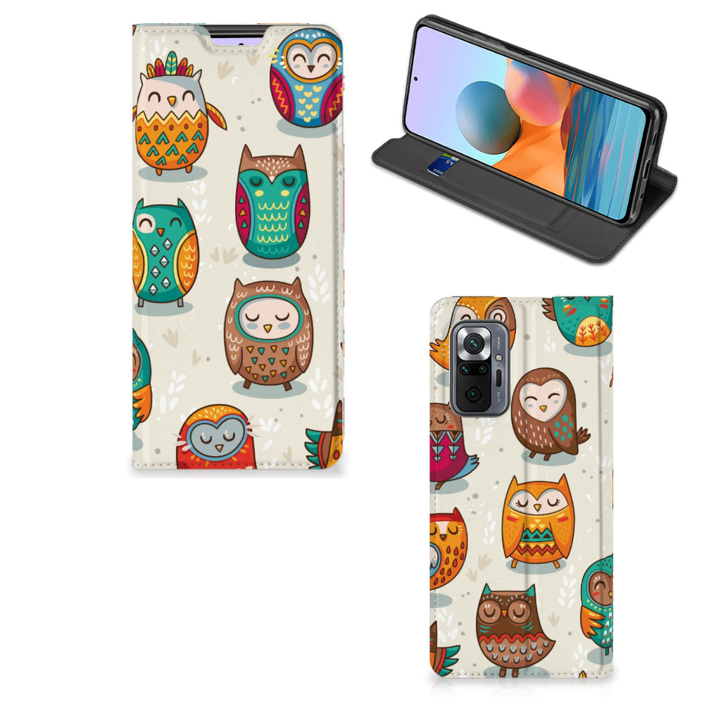 Xiaomi Redmi Note 10 Pro Hoesje maken Vrolijke Uilen