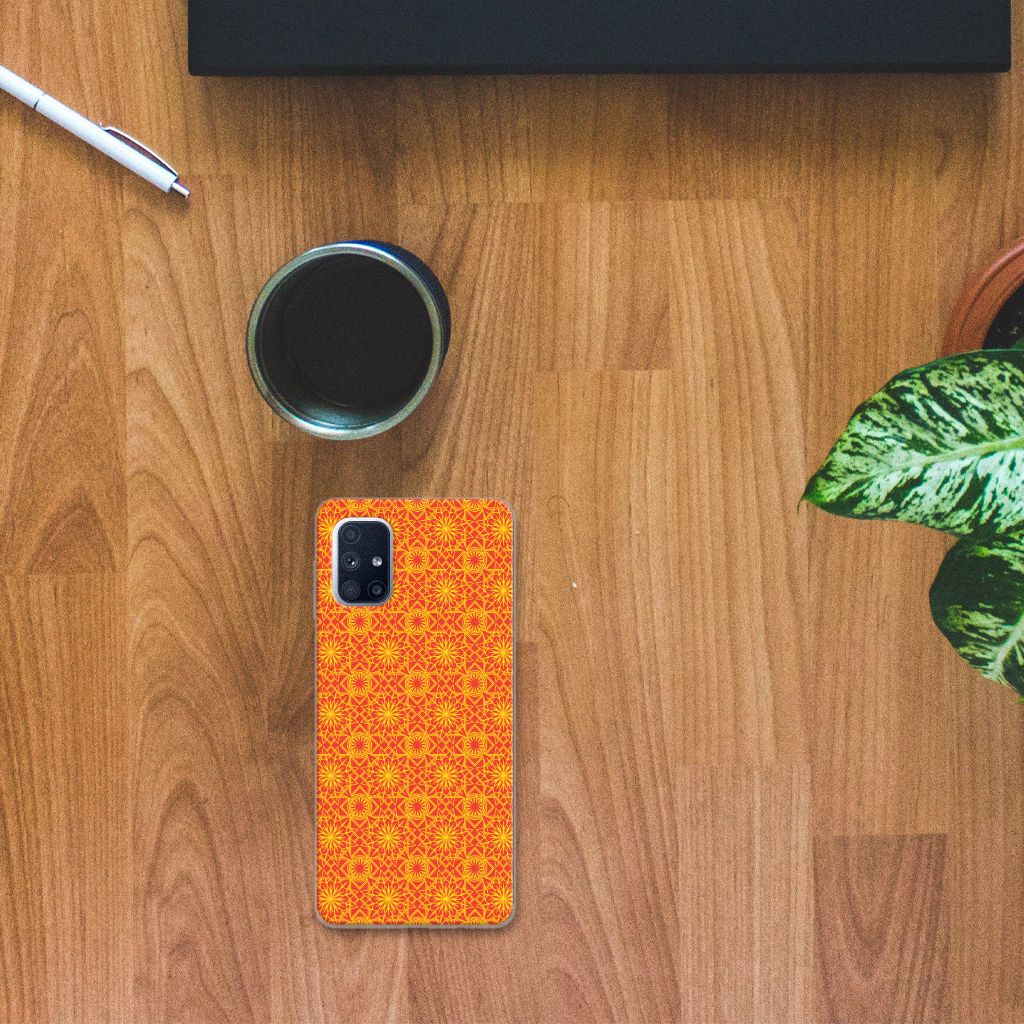 Samsung Galaxy M51 TPU bumper Batik Oranje B2C Telecom