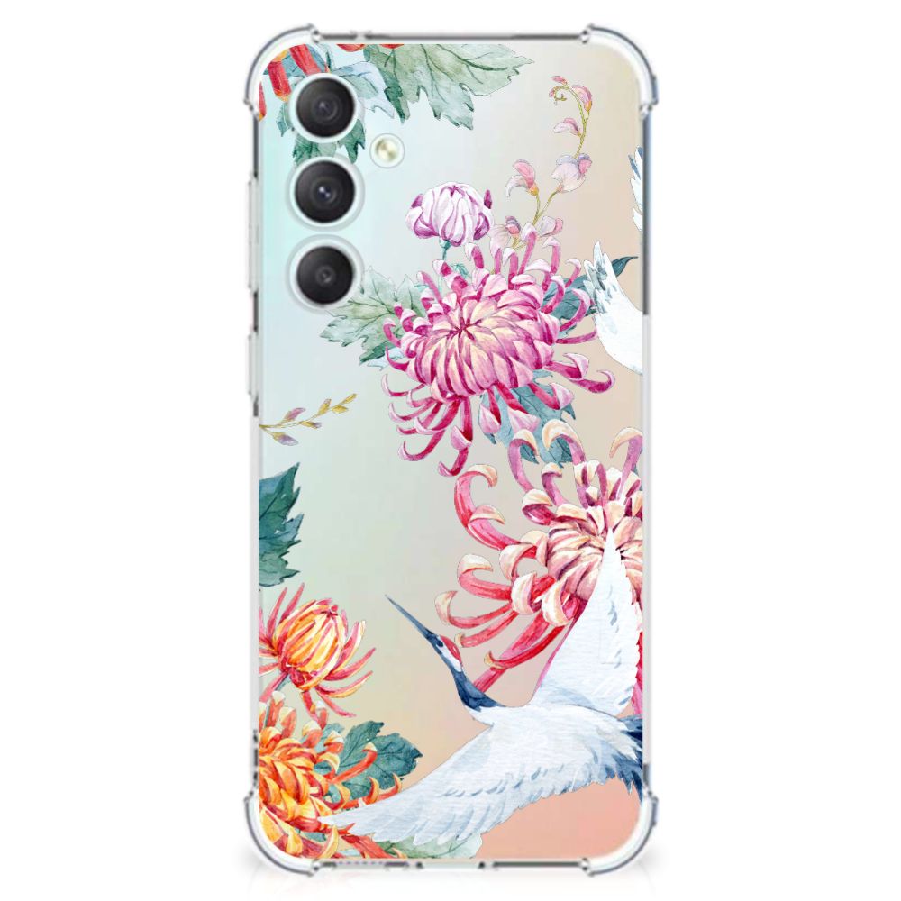 Samsung Galaxy S23 FE Case Anti-shock Bird Flowers