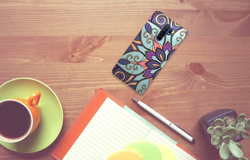Xiaomi Redmi 9 Smart Cover Purple Flower - B2C Telecom