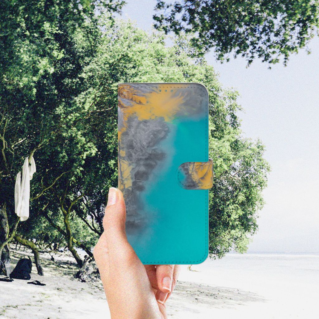 Nokia X10 | Nokia X20 Bookcase Marble Blue Gold