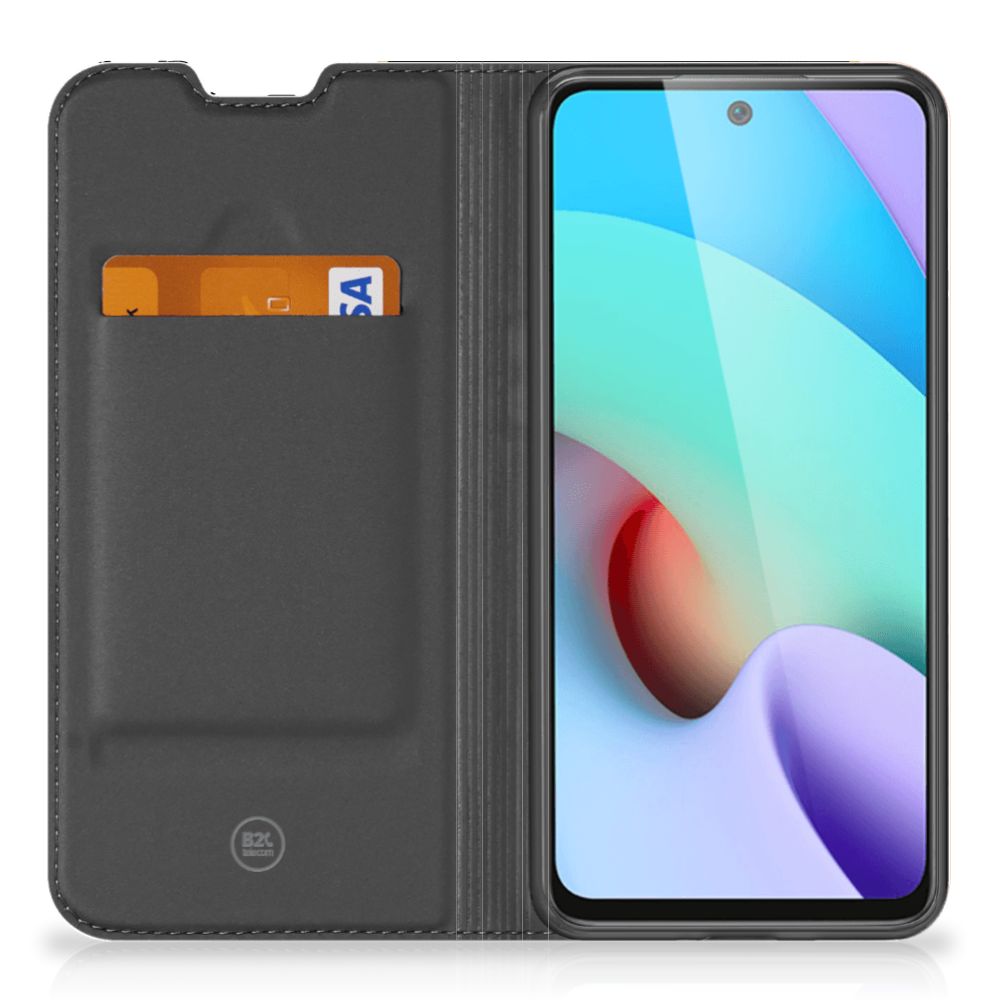 Xiaomi Redmi 10 Stand Case Zwart Roze Vormen - B2C Telecom