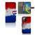 iPhone 14 Pro Max Bookstyle Case Nederland met Nederlandse vlag design, pasjes houder, geopend en gesloten.