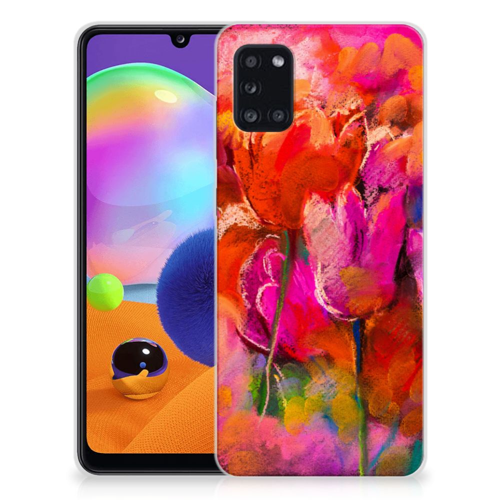 Hoesje maken Samsung Galaxy A31 Tulips B2C Telecom