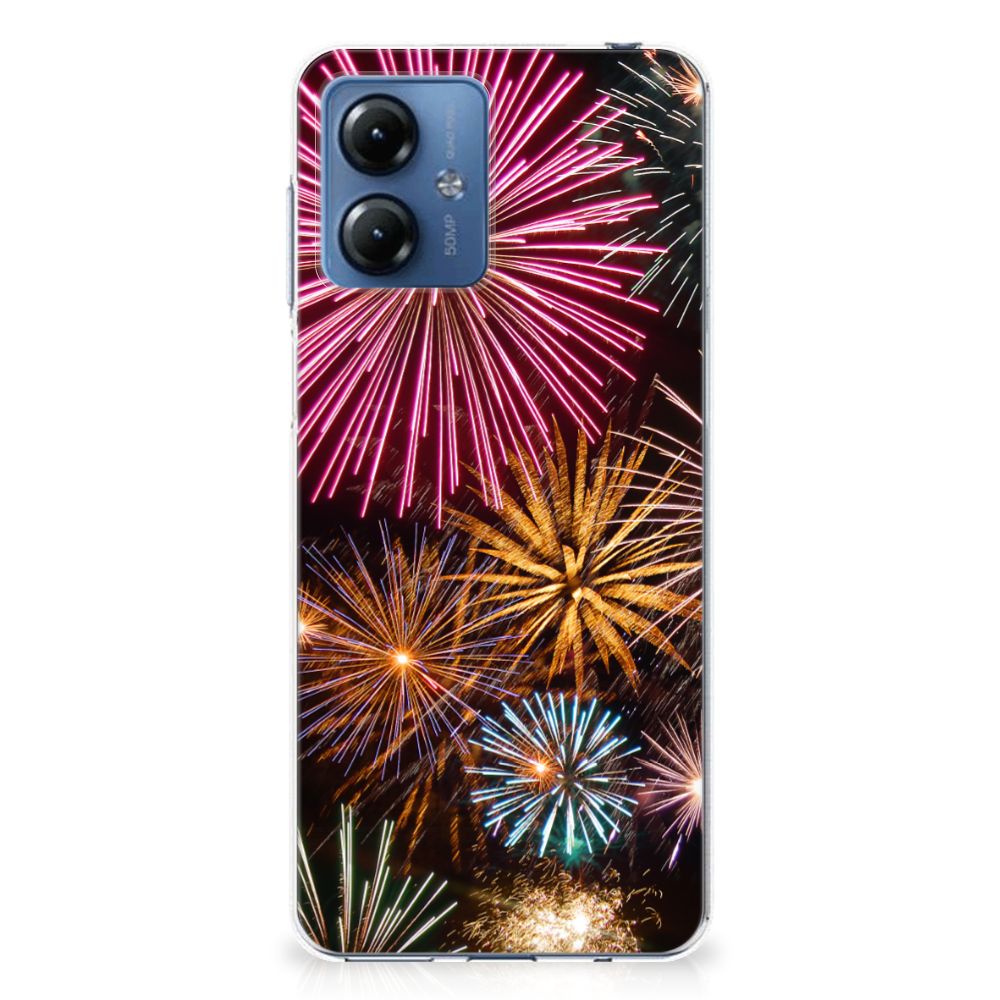 Motorola Moto G14 Silicone Back Cover Vuurwerk