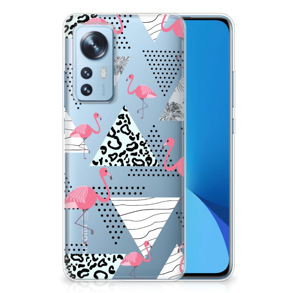 Xiaomi 12 | 12X TPU Hoesje Flamingo Triangle B2C Telecom