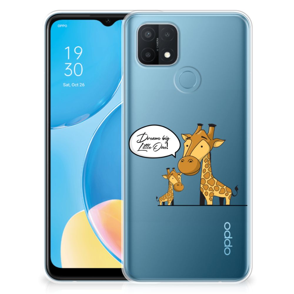 OPPO A15 Telefoonhoesje met Naam Giraffe B2C Telecom