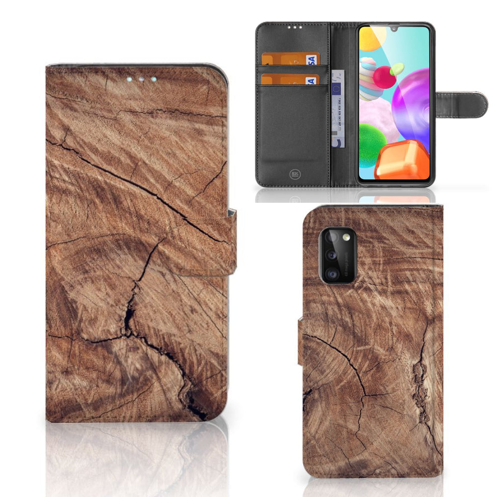 Samsung Galaxy A41 Book Style Case Tree Trunk