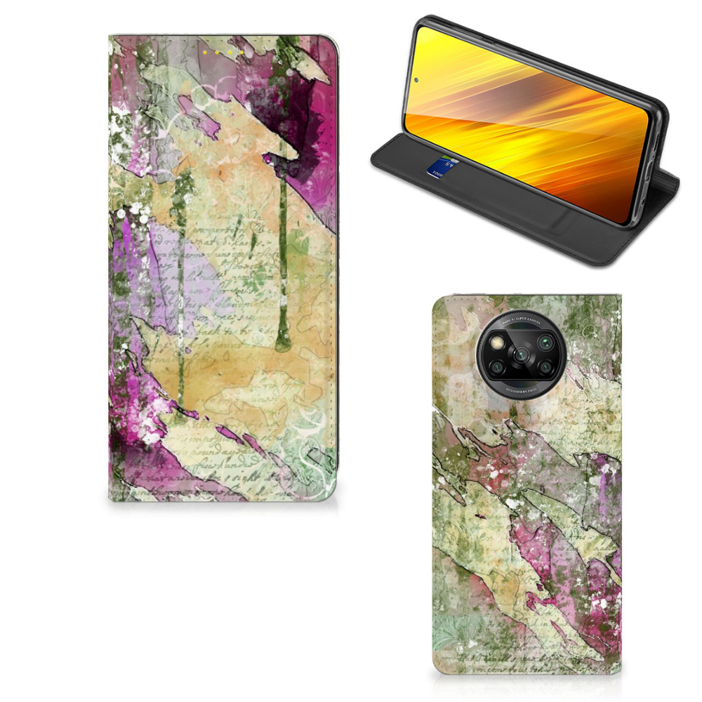Bookcase Xiaomi Poco X3 Pro | Poco X3 Letter Painting - B2C Telecom