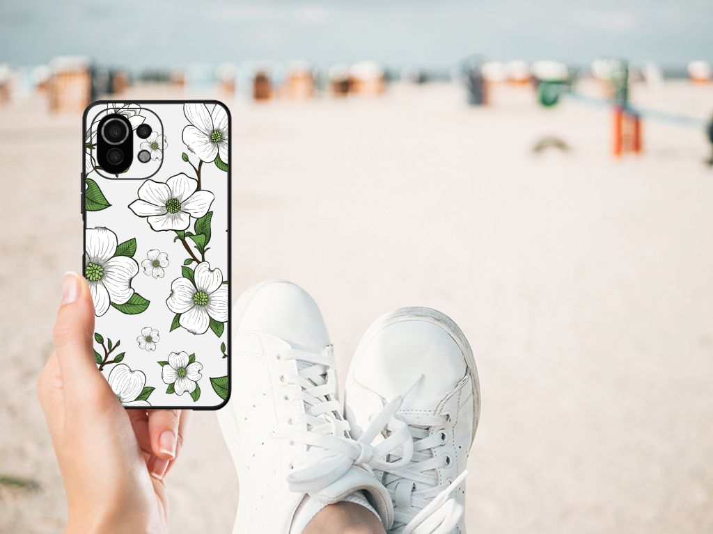 Xiaomi 11 Lite 5G NE | Mi 11 Lite Bloemen Hoesje Dogwood Flowers B2C Telecom