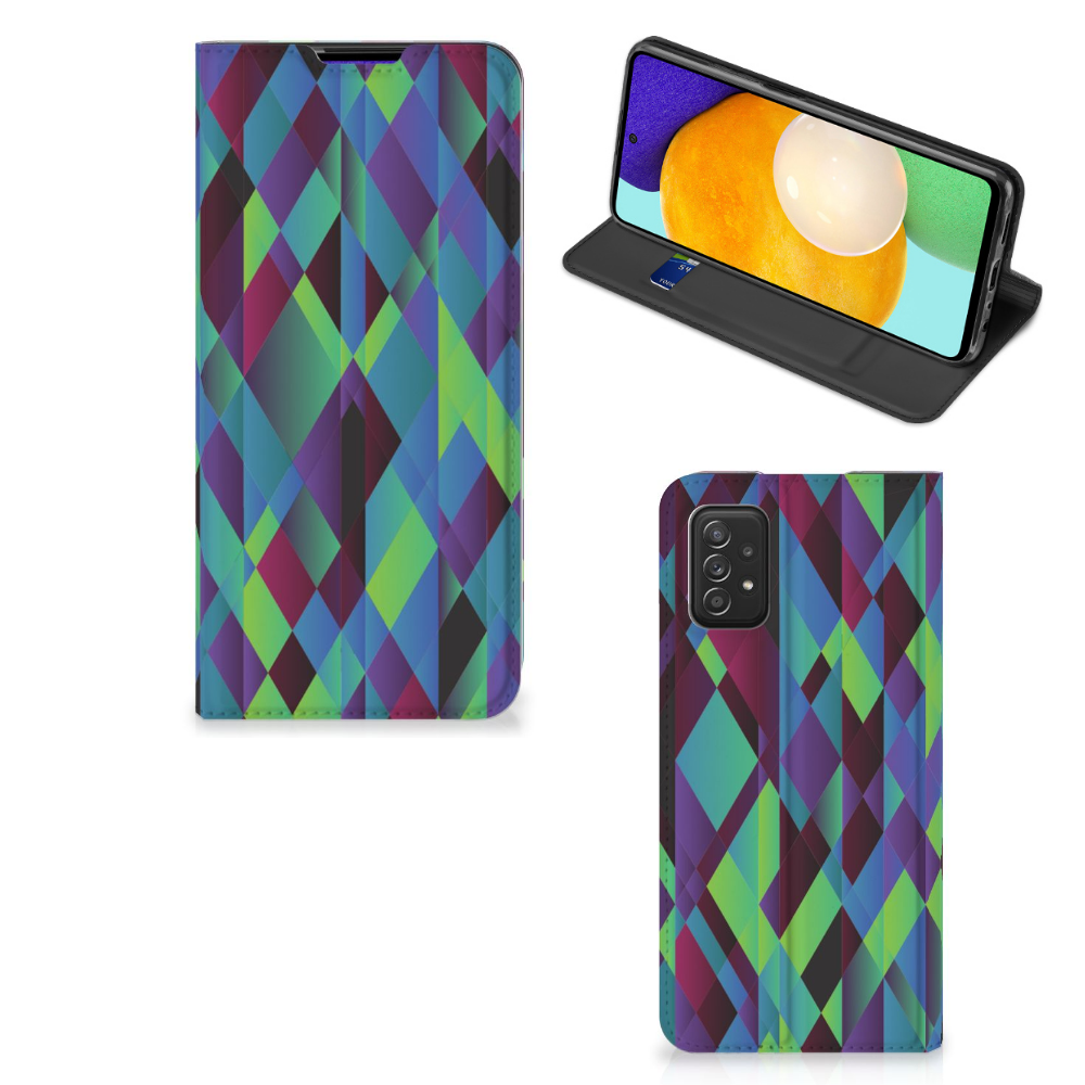 Samsung Galaxy A03s Stand Case Abstract Green Blue - B2C Telecom