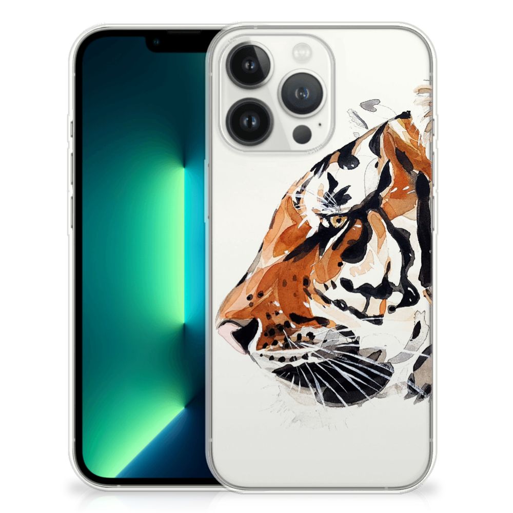 Hoesje maken iPhone 13 Pro Max Watercolor Tiger B2C Telecom